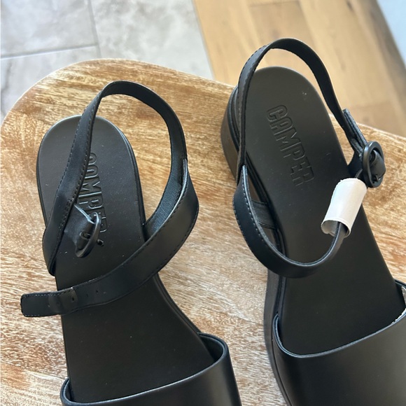 New Camper Misia Leather Wedge Sandals - Picture 3 of 4